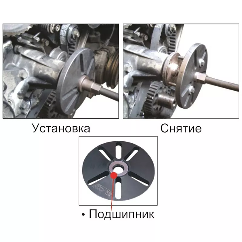 Комплект инструментов для профессиональной работы с автомобильными шкивами 1732 JTC