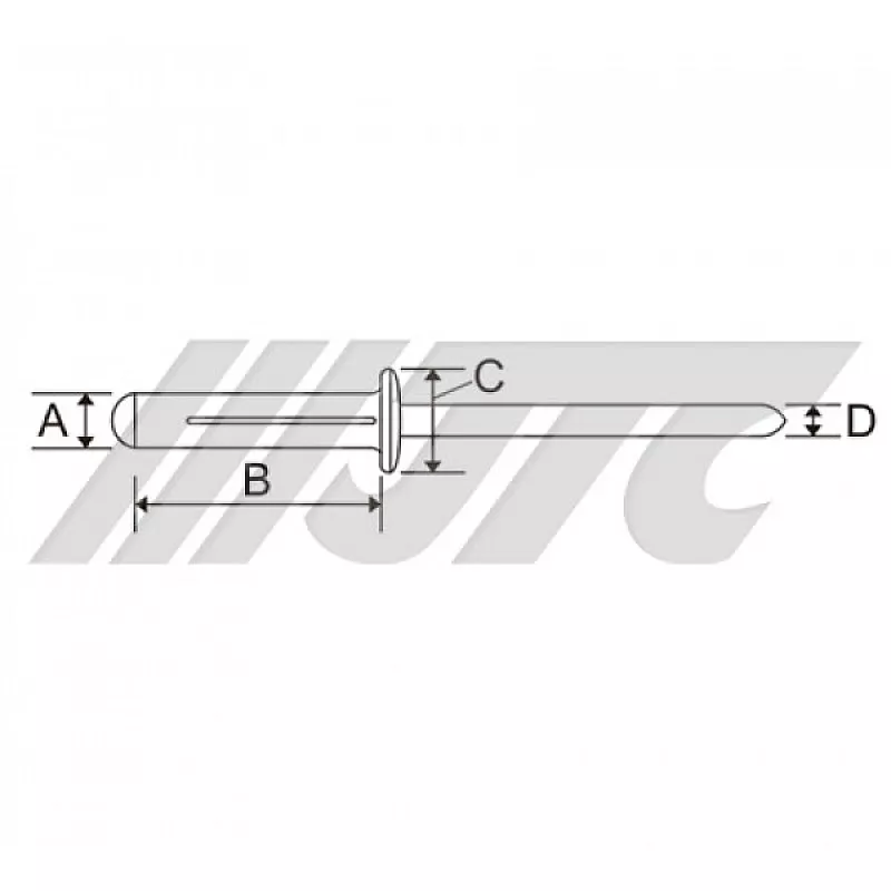 Заклёпка алюминиевая Ø4 мм (100 шт) от бренда 2050 JTC
