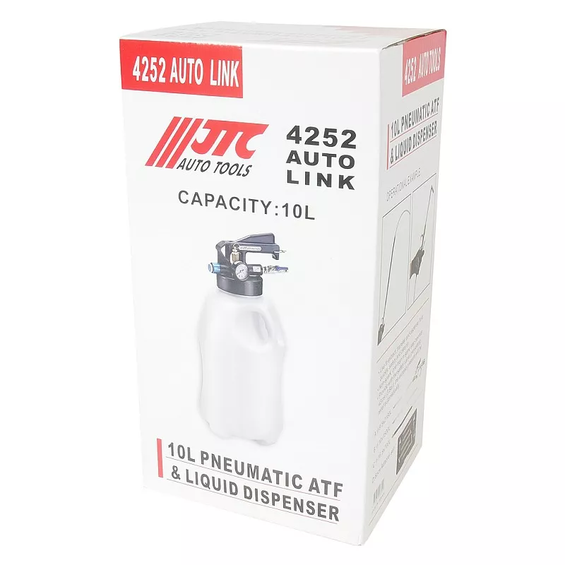 Універсальний пристрій для перекачування оливи та технічних рідин 10л з пневмоприводом 4252 JTC