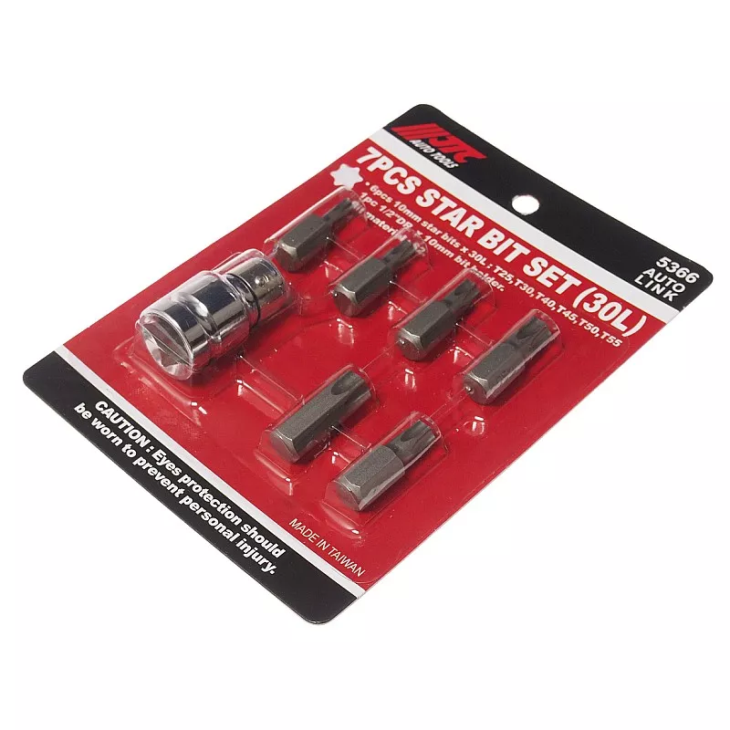 Набор бит 10мм TORX T25-T55 7ед. 5366 JTC