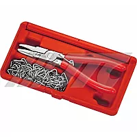 Клещи для обжима колец крепления обивки сидений (100 колец в комплекте) 5536S JTC