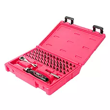 Набор бит 1/4" с трещоткой и отверткой 55ед. 5610 JTC
