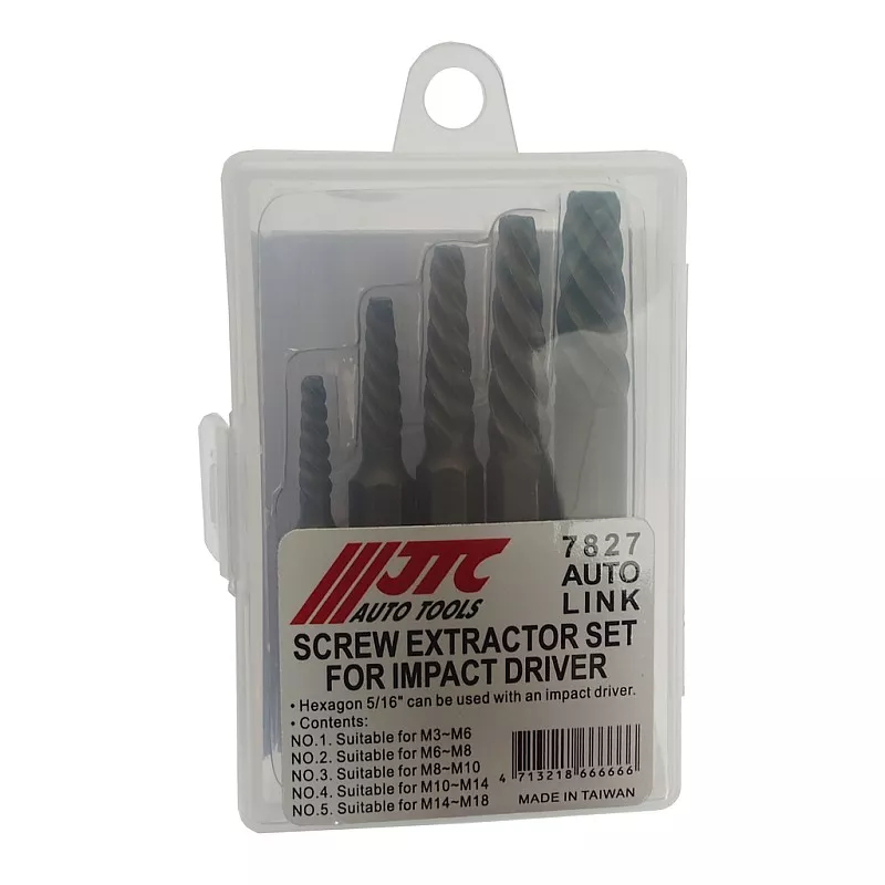 Набор экстракторов для ударной отвертки 5ед. 7827 JTC