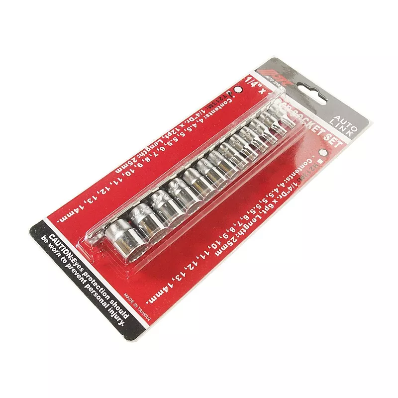 Набор головок 12-гранных 1/4" 13ед. T213M JTC