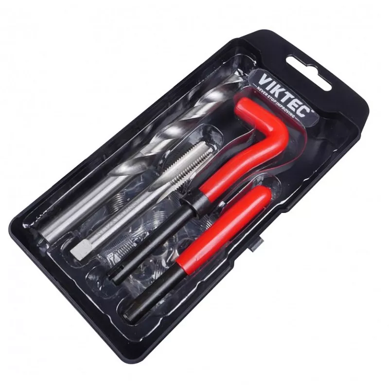 Набор для восстановления резьбы М7x1мм (25 деталей) VT01073D