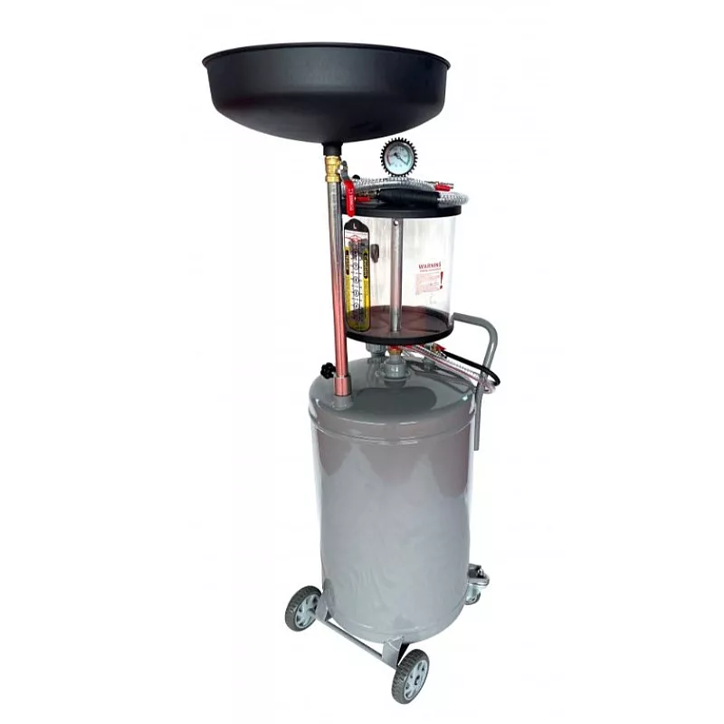 Установка для зливу і вакуумного відкачування олії з мірною колбою 80 л VT05052