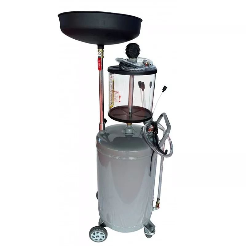 Установка для зливу і вакуумного відкачування олії з мірною колбою 80 л VT05052